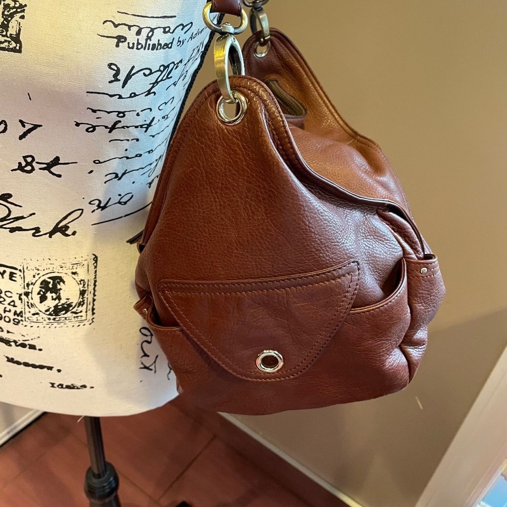 Hayden Harnett brown leather shoulder bag